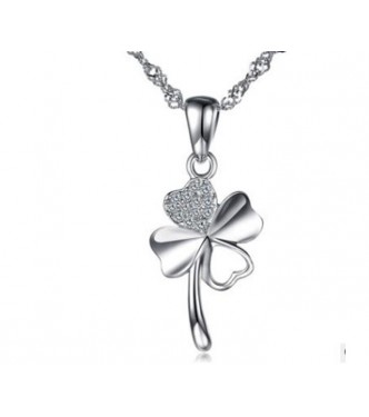 Lušten obesek iz srebra Prikupna deteljica