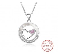 Srebrni obesek Two Hearts