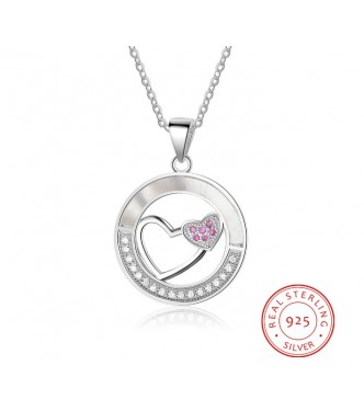 Srebrni obesek Two Hearts