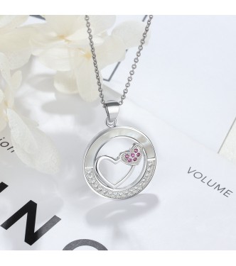 Srebrni obesek Two Hearts