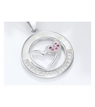 Srebrni obesek Two Hearts