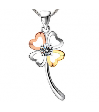 Prikupen srebrn obesek Four Clovers Prikupen srebrn obesek Four Clovers