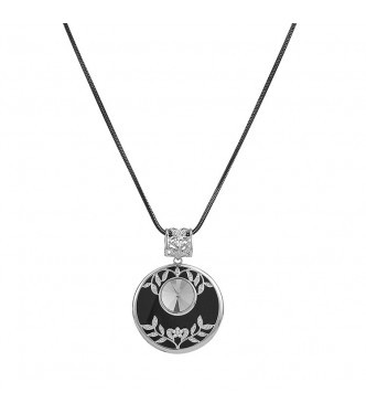 Unikatna, razkošna ogrlica z osupljivim srebrno sivim kristalom