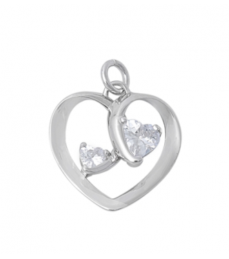 Obesek z verižico "Dve srci v tvojem srcu"