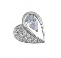 Prekrasno sijoče srebrno srce Prekrasno sijoče srebrno srce