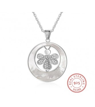 Srebrni obesek  s kristali Bee