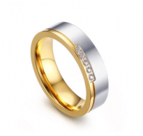 Kombinacija 316L nerjavečega jekla, IP pozlate in kristalov CZ