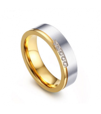 Kombinacija 316L nerjavečega jekla, IP pozlate in kristalov CZ