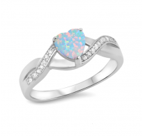 Srebrn lepotec s srčkom, kristali in opali Srebrn lepotec s srčkom, kristali in opali