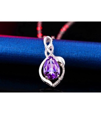 Srebrn obesek s kristali Water Drop
