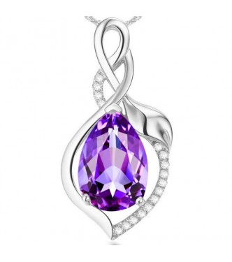 Srebrn obesek s kristali Water Drop
