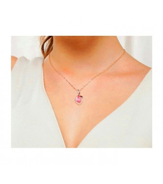 Srebrn obesek s kristali Water Drop