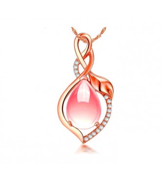 Srebrn obesek s kristali Water Drop