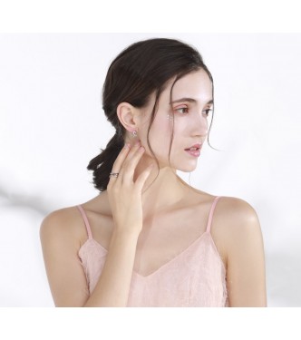 Izjemni srebrni uhani s kristali CZ