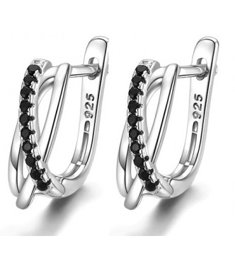 Izjemni srebrni uhani s kristali CZ