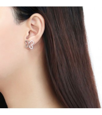 Romantični uhančki z metuljčkom