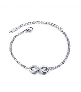 Prefinjena zapestnica z nežnim Infinity simbolom