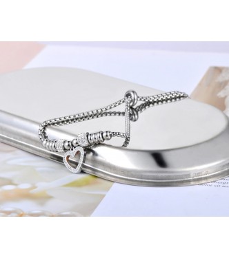 Čudovita zapestnica s perlicami "Srce" Čudovita zapestnica s perlicami "Srce"