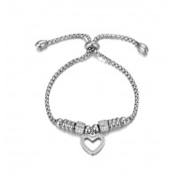 Čudovita zapestnica s perlicami "Srce" 