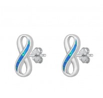 Prikupni srebrni uhani "Infinity" 