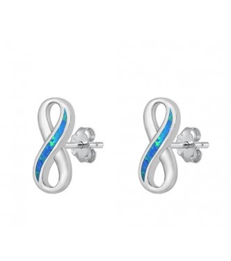 Prikupni srebrni uhani "Infinity"