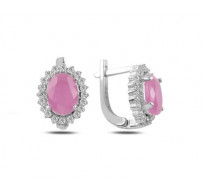 Očarljivi srebrni uhani "Rose" 