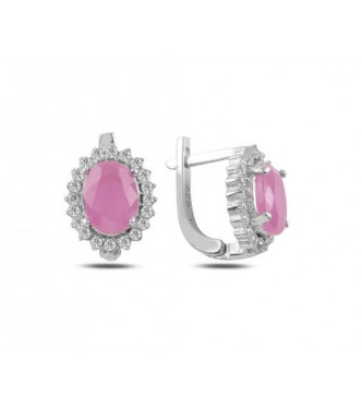 Očarljivi srebrni uhani "Rose"