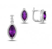 Moden srebrni komplet "Emerson" 