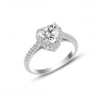 Prekrasen romantičen srebrn prstan