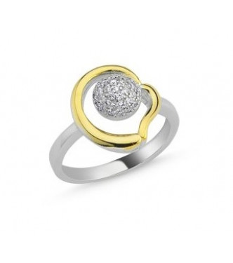 Enkraten srebrni prstan "Alaia"