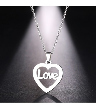 Obesek iz nerjavečega jekla "Love"