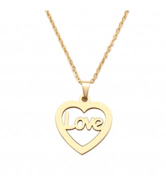 Obesek iz nerjavečega jekla "Love"