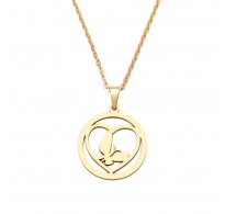 Obesek iz nerjavečega jekla metulj v srcu Obesek iz nerjavečega jekla metulj v srcu