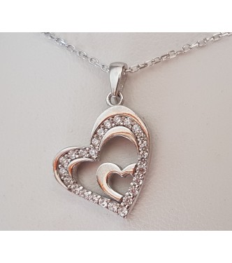 Prekrasno srebrno dvojno srce