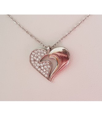 Izjemen srebrn obesek "Veliko srce"