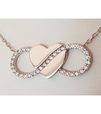 Izzivalen srebrn obesek "Forever in My Heart"