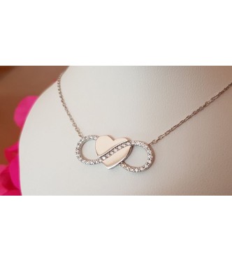 Izzivalen srebrn obesek "Forever in My Heart"