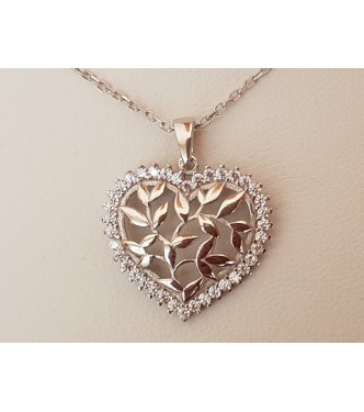 Subtilen srebrn obesek "Vilinsko srce"