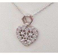 Geometričen srebrn obesek 