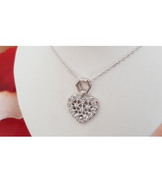 Geometričen srebrn obesek