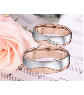 Izjemno lep prstan z rose gold pozlato "Sofija"