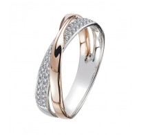 Čudovit zaročni prstan, silver and gold 