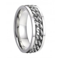 Izjemno detajliran prstan iz nerjavečega jekla