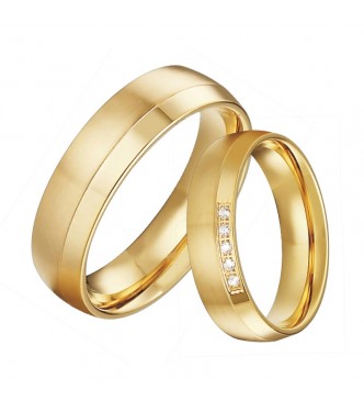 Edinstven prstan iz kirurškega jekla v zlati barvi "Amalija"