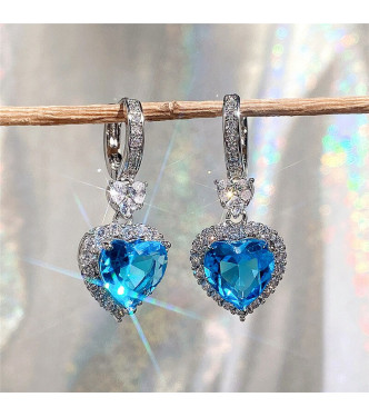 Krasni srebrni uhani 'Seaside'