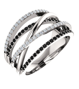 Srebrn prstan elegance Leonora