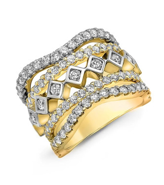 Zlato-srebrn prstan Royal