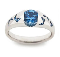 Prelep srebrn prstan Julia