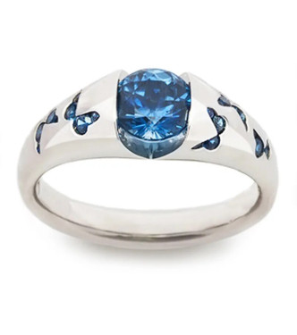 Prelep srebrn prstan Julia