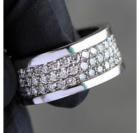 Klasičen srebrn prstan s kristali CZ